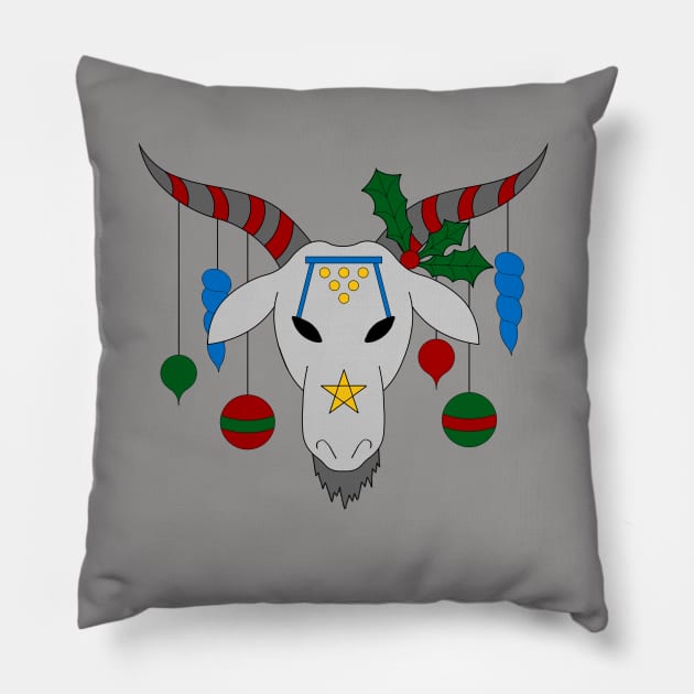 Yule Goat Pillow by Jaq of All