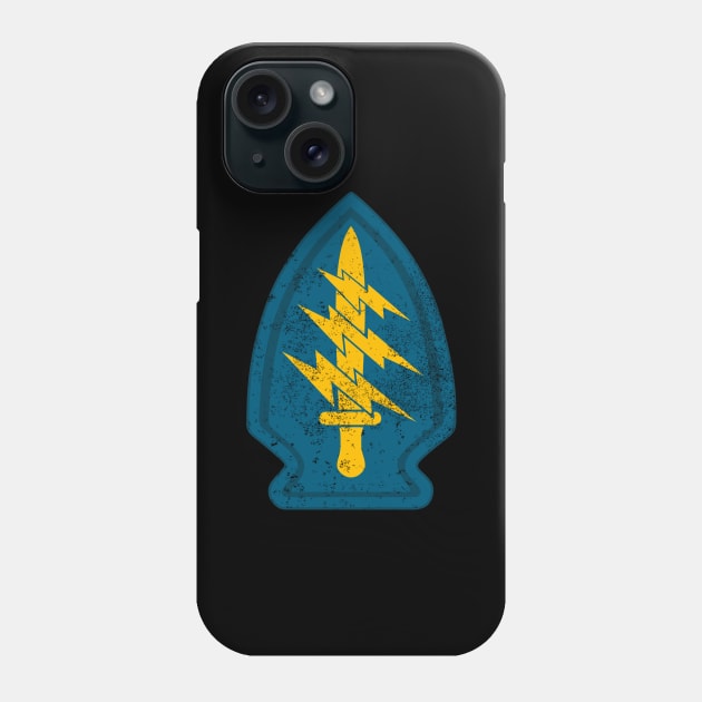 1st Special Forces Command (Airborne) (distressed) Phone Case by Firemission45