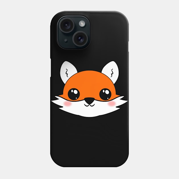 Cute and Adorable Fox/Wolf/Fuchs Animal Face Phone Case by Normo Apparel