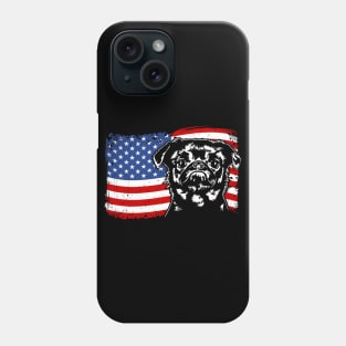 Brussels Griffon American Flag patriotic dog Phone Case