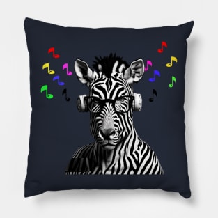 A music zebra Pillow