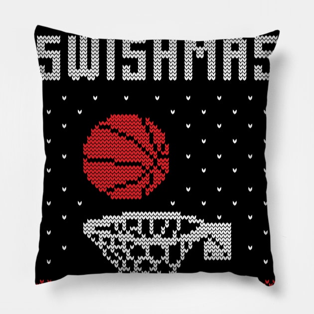 Ugly Christmas Sweater Funny merry swishmas Pillow by Designerabhijit