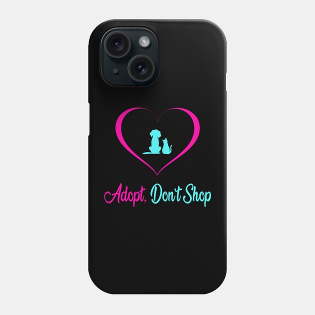 Adopt, Dont Shop - Dog and Cat Pet Rescues Phone Case by Tesla