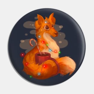 Holiday Fox Pin