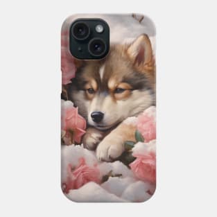 Finnish Lapphund And Roses Phone Case