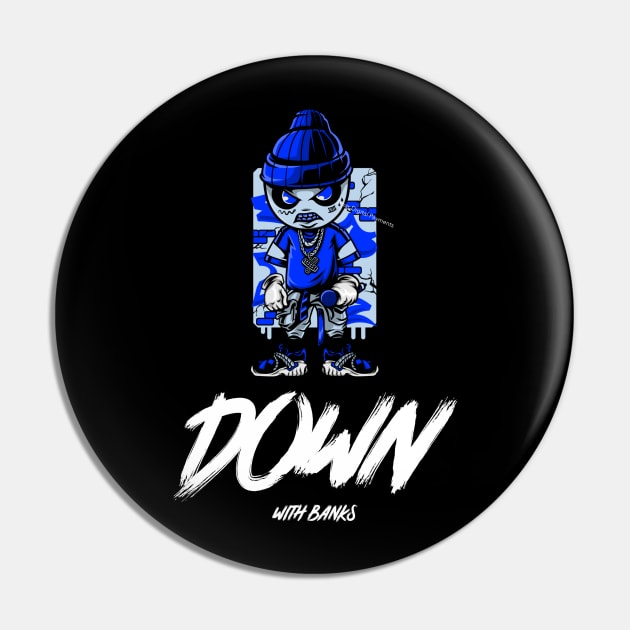 Down With Banks Cryptocurrency Halloween Pin by Smart Digital Payments 