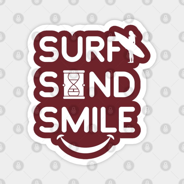 Surf Life Surf Sand Smile Magnet by NomiCrafts