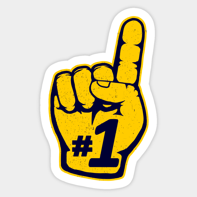 number one foam hand - Fan - Sticker