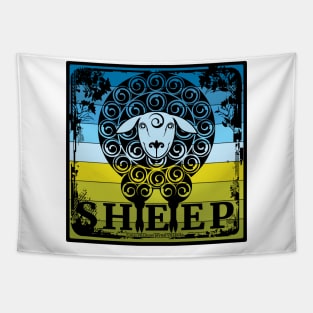 Retro sheep Tapestry