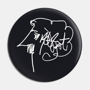 Kurt Vonnegut Self Portrait Pin