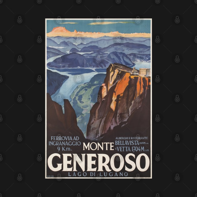 Monte Generoso, Travel Poster by BokeeLee