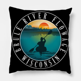 Brule River Flowage Wisconsin Kayaking Pillow