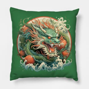 Emerald Dragon Pillow