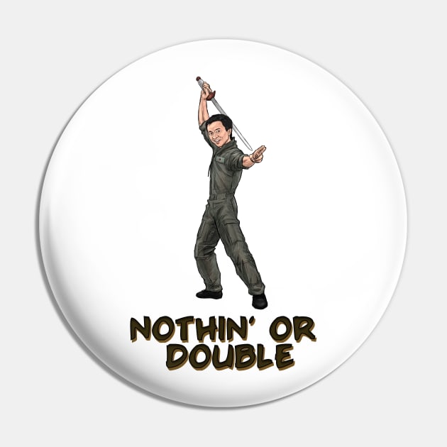 Nothin' Or Double & Dragon of the Black Pool on back Pin by PreservedDragons