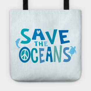 Save the Oceans with Peace, Love, & Sea Life Tote