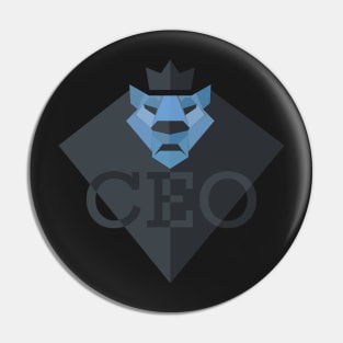 Just a royal Lion CEO Black and Cold Pin