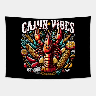 Cajun Vibes Crawfish Boil Crayfish Crawdaddy Tapestry