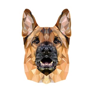 Low Poly Dog German Shepherd Pet German Style T-Shirt