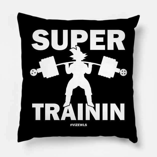 Super Saiyan Training | Gym Workout Pillow by Vizewls