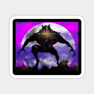 Werewolf Retro Magnet