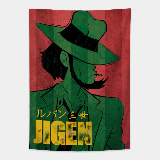 036 Jigen Vintage Tapestry by Yexart