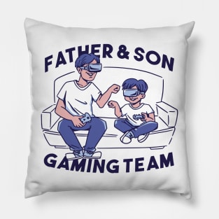 Father and Son Gaming Team Pillow