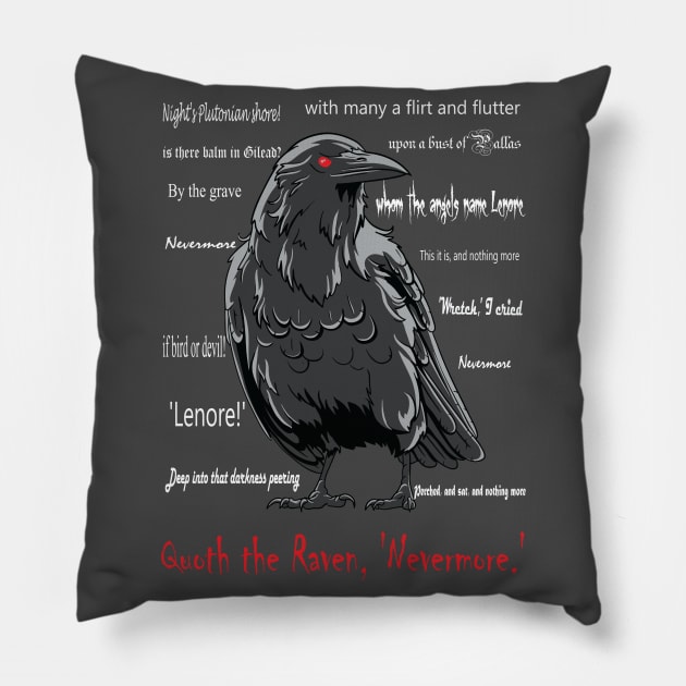 Edgar Allan Poe - The Raven Pillow by lucid