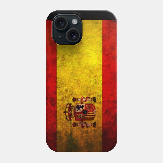 A grunge looking distressed Spanish flag of Spain Phone Case by Guntah