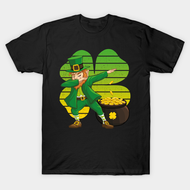 Discover Dabbing Leprechaun St. Patricks Day Vintage Retro Clover Shamrock - St Patricks Day Mens - T-Shirt