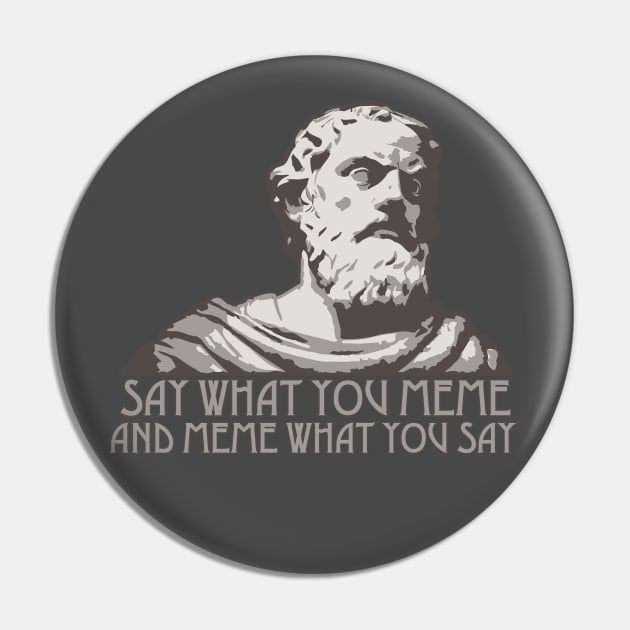 Say What You Meme and Meme What You Say Pin by PeregrinusCreative