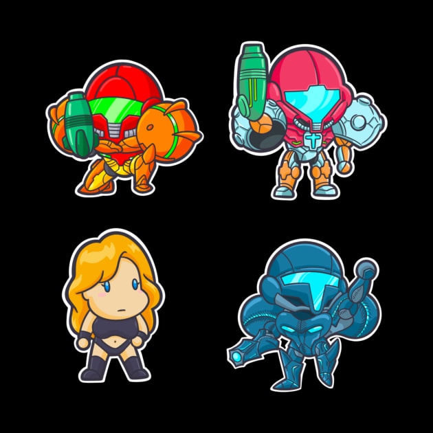 Chibi Metroid (Pack 3) by DrawingsFromHell