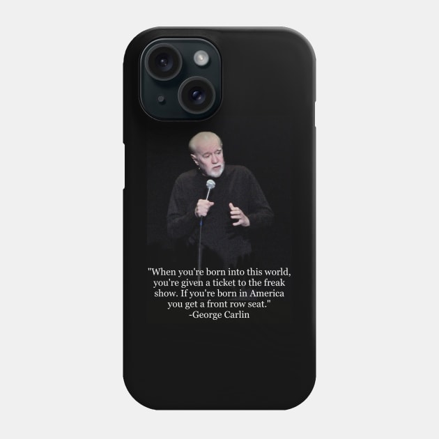 George Carlin fan art Phone Case by 3ric-