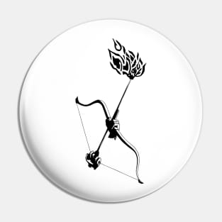 Flaming Arrow Pin