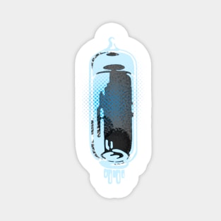 Glowing old vacuum tube illustration Magnet