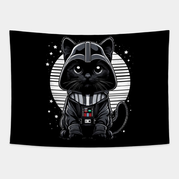 Cat Vader Tapestry by Ikibrai