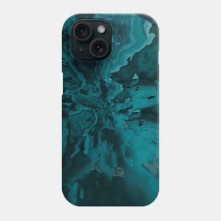 Green Malachite Stone Acrylic Fluid Pour Phone Case