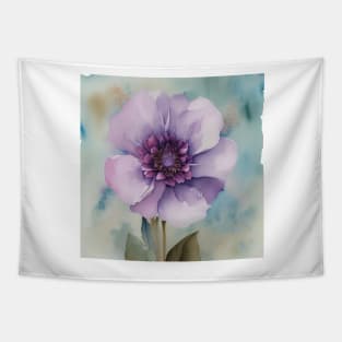 Large Purple Watercolour Flower Tapestry