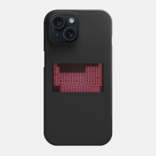 Neon Red Glow Tube Periodic Table Phone Case