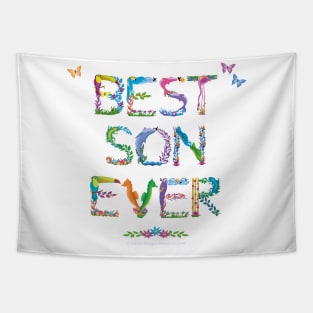 Best Son Ever - tropical word art Tapestry