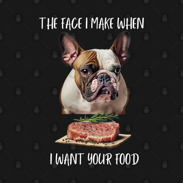 Funny French Bulldog with Steak Dinner by Unboxed Mind of J.A.Y LLC 