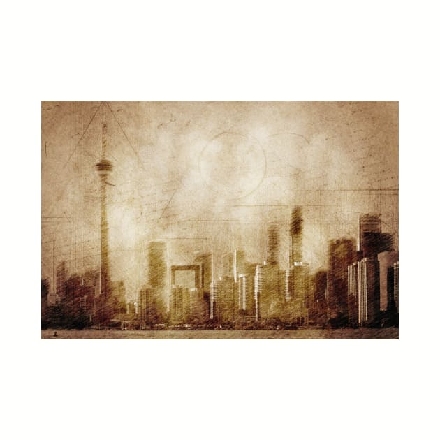 Vintage skyline of Toronto by AlexMir