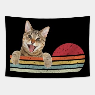 Funny Cute Cat Retro Vintage Cat Crazy Tapestry