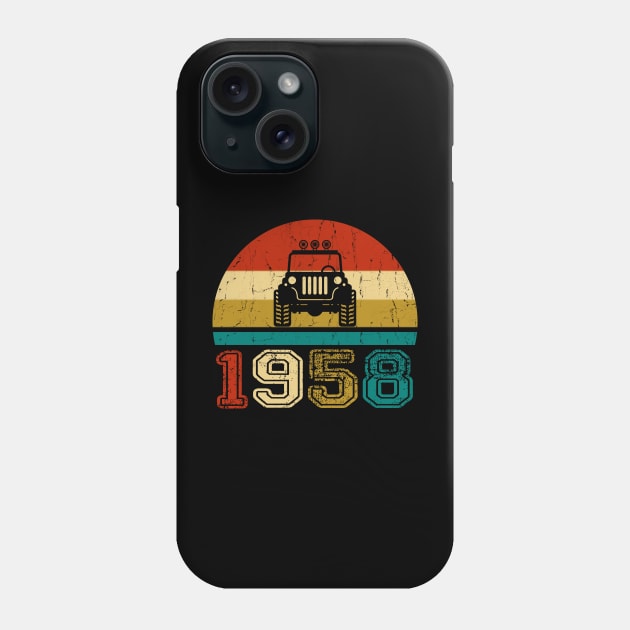 Vintage Jeep 1958 Birthday Jeep Gift Phone Case by Superdadlove