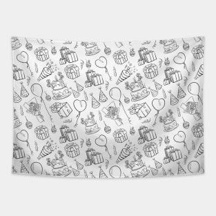 white party pattern Tapestry