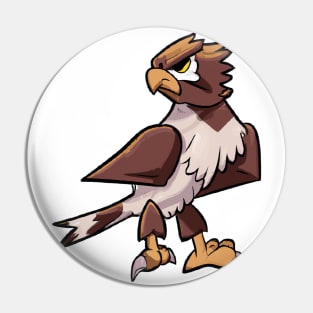 Cute Hawk Drawing Pin