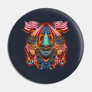 American Gnomes - 4th Of July Flag Pin