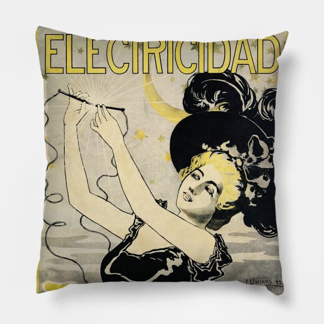 Poster for an electric generator Pillow by UndiscoveredWonders