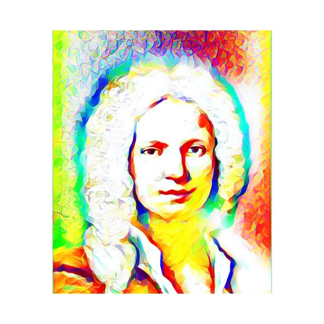 Antonio Vivaldi Colourful Portrait | Antonio Vivaldi Artwork 11 by JustLit