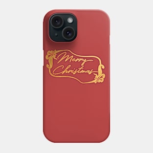 Golden Merry Christmas Phone Case