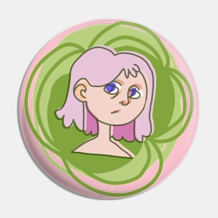 A girl with pink hair Pin